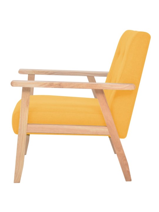 Křeslo žluté textil