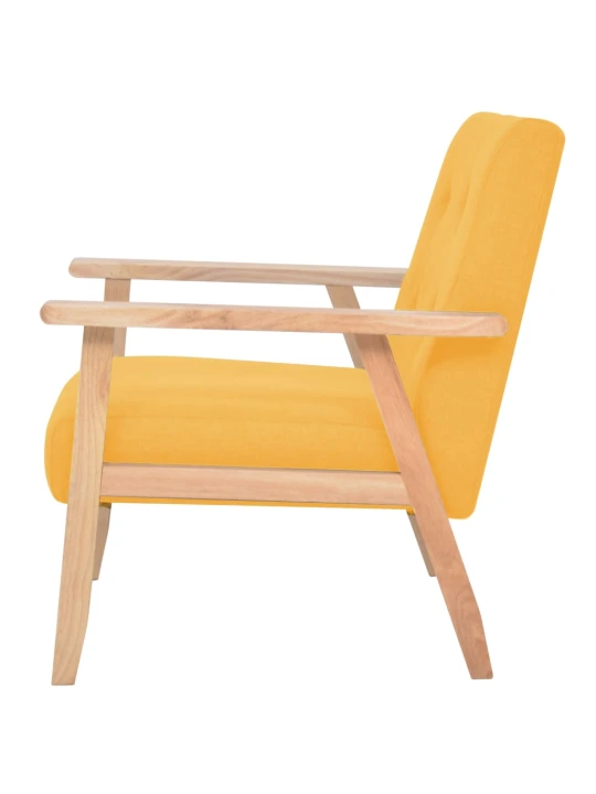 Křeslo žluté textil