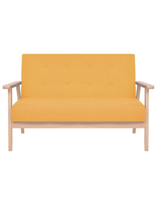 Dvoumístná sedačka, textil, žlutá