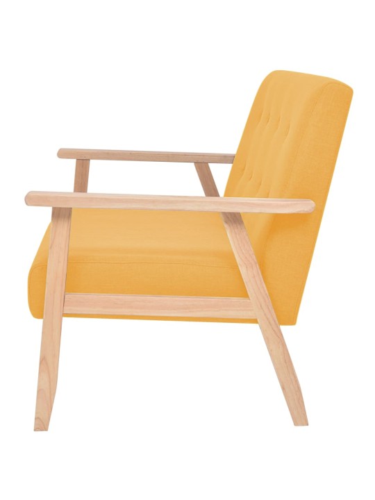 Dvoumístná sedačka, textil, žlutá