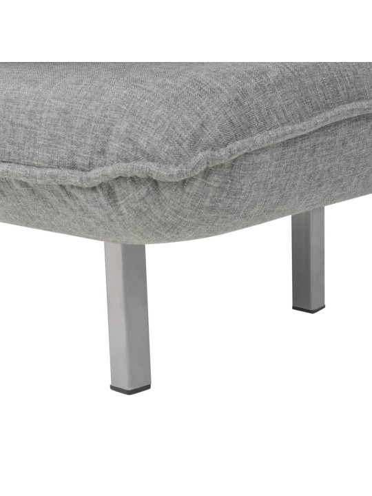 Otočné křeslo rozkládací světle šedé textil