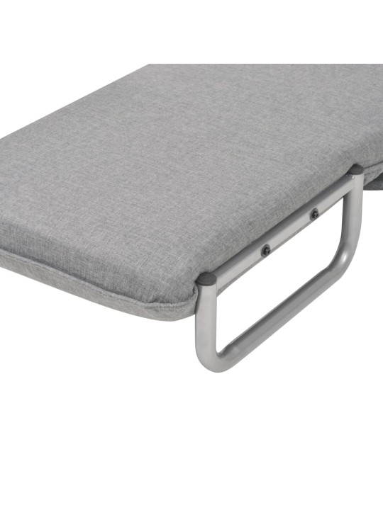 Otočné křeslo rozkládací světle šedé textil