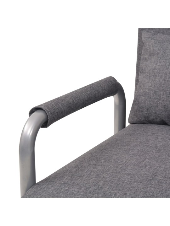 Otočné křeslo rozkládací tmavě šedé textil