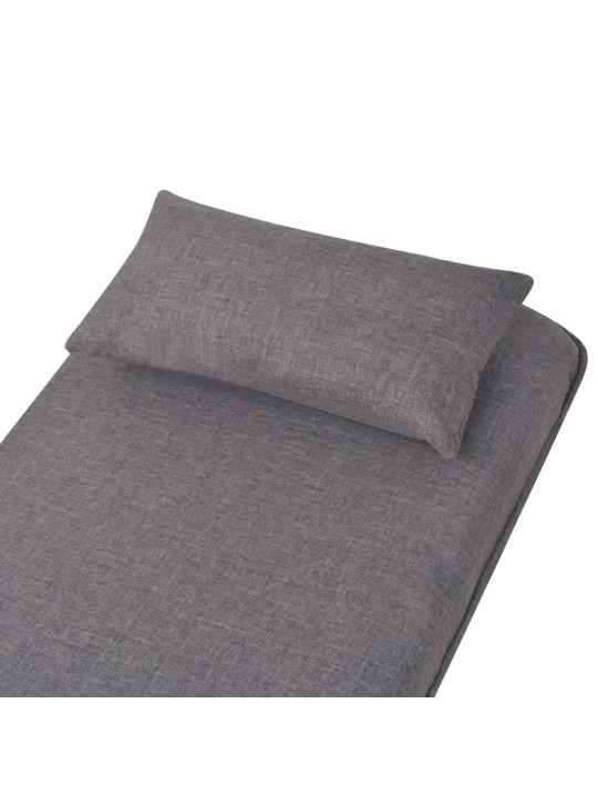 Otočné křeslo rozkládací tmavě šedé textil