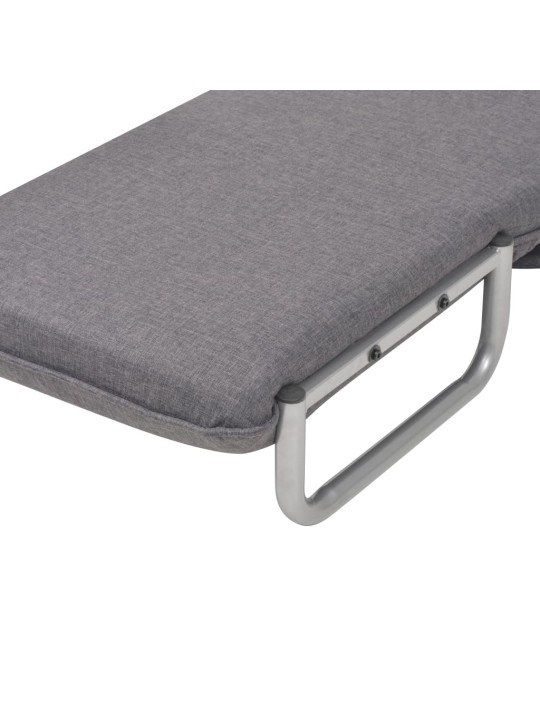 Otočné křeslo rozkládací tmavě šedé textil