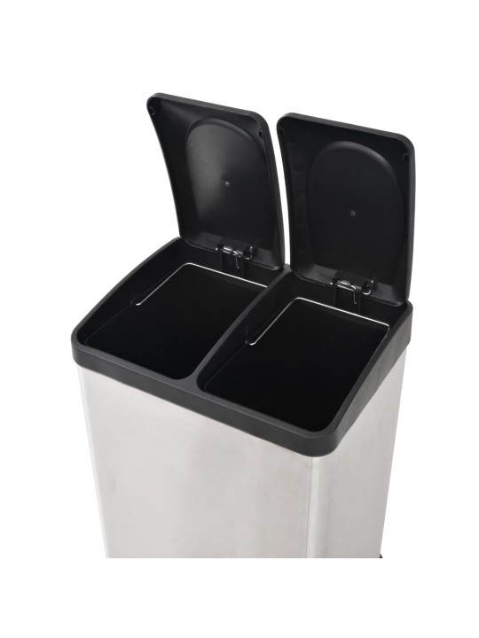Odpadkový koš na tříděný odpad nerezový 36 l