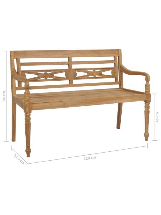 Lavice Batavia 120 cm teak