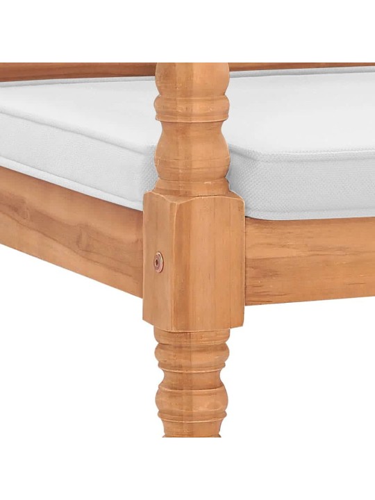 Lavice Batavia s poduškou 120 cm teak