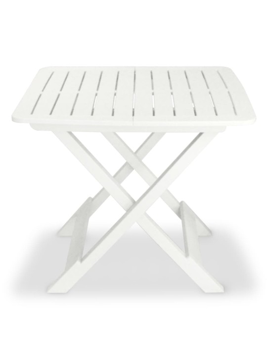 3dílný skládací bistro set plastový bílý
