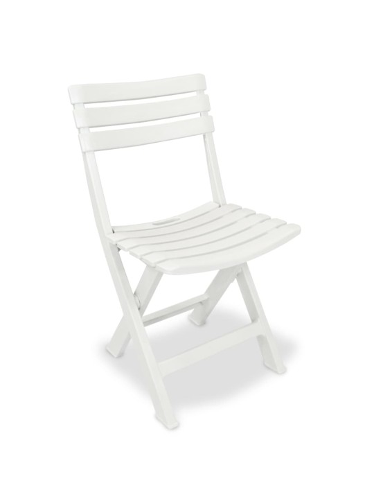 3dílný skládací bistro set plastový bílý