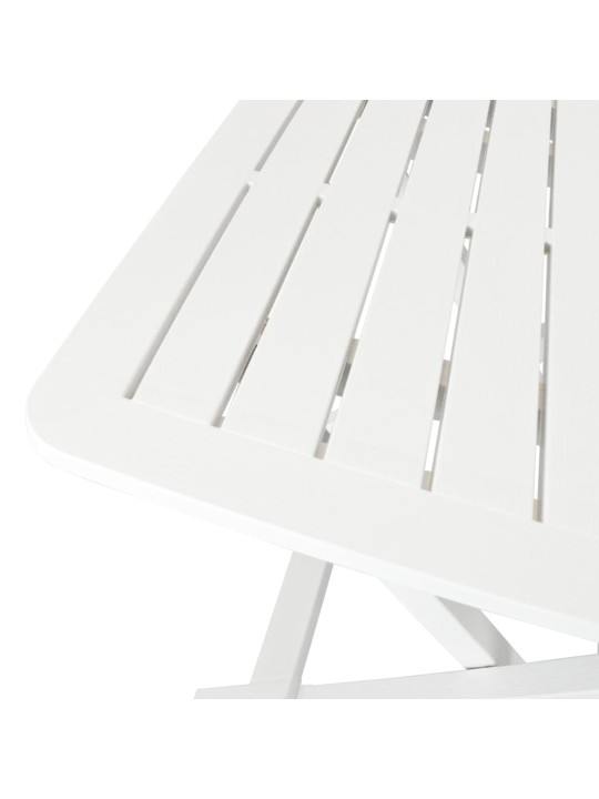 3dílný skládací bistro set plastový bílý