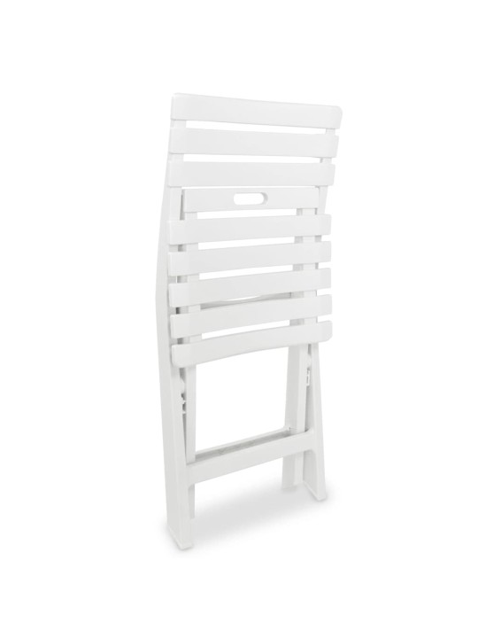 3dílný skládací bistro set plastový bílý