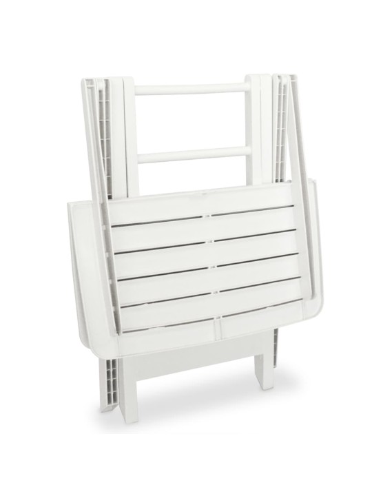 3dílný skládací bistro set plastový bílý
