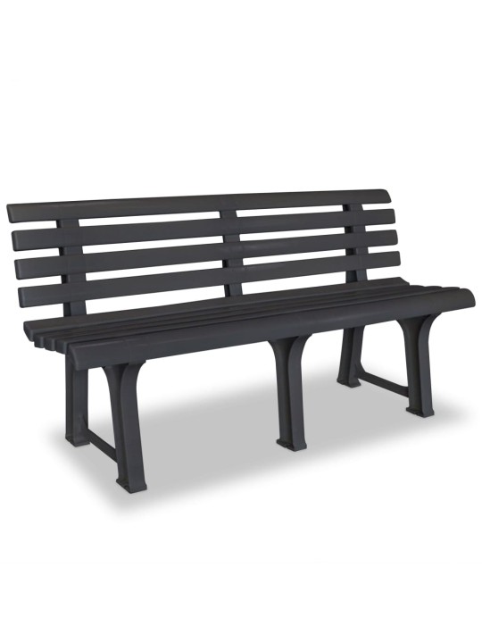 Zahradní lavice 145,5 cm plastová antracitová