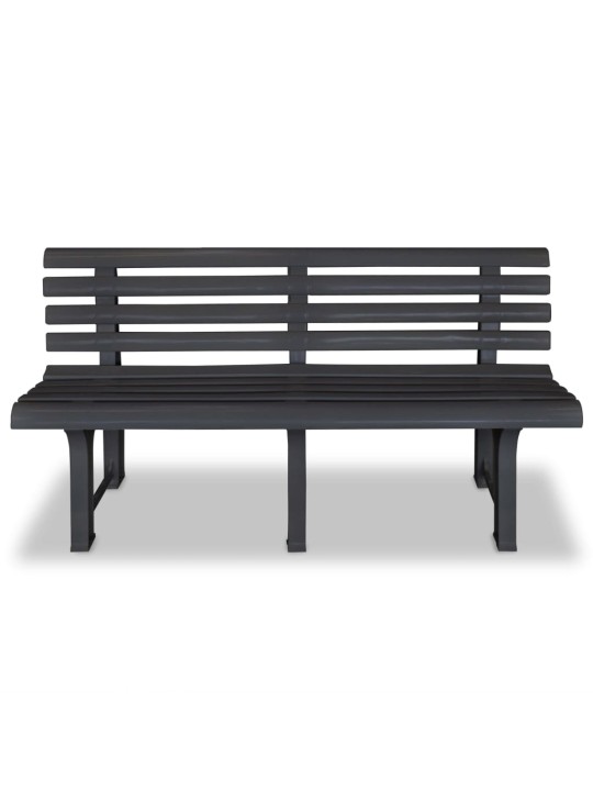 Zahradní lavice 145,5 cm plastová antracitová
