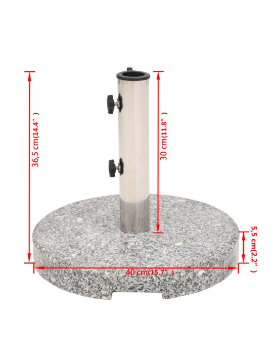 Stojan na slunečník, žulový kulatý, 20 kg
