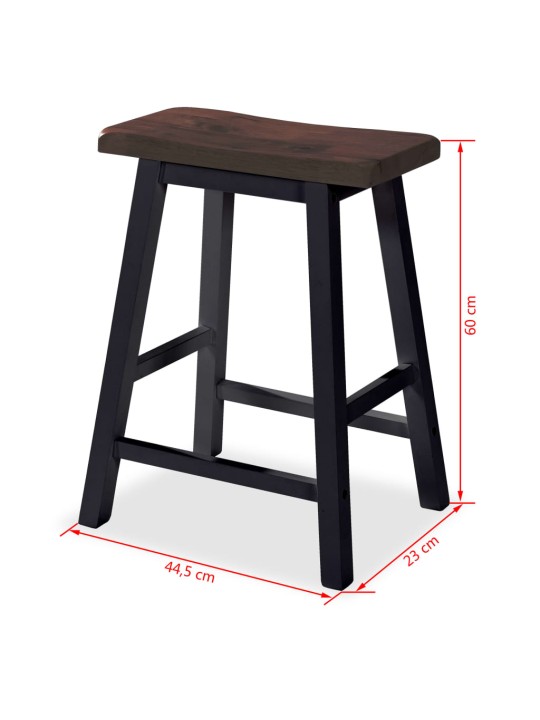 Barový set 3 ks MDF černý