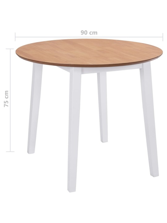 Rozkládací jídelní stůl kulatý MDF bílý