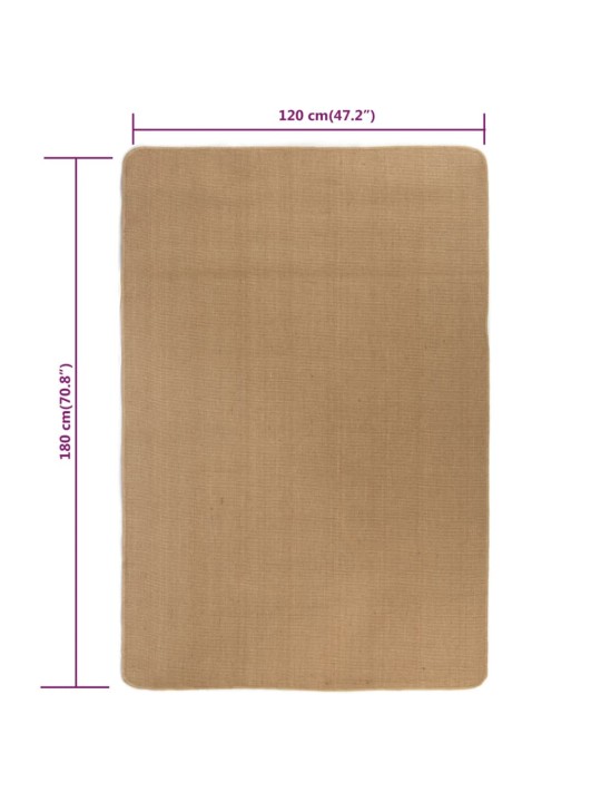 Kusový koberec z juty s latexovým podkladem 120x180 cm přírodní