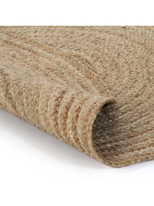 Kusový koberec ze splétané juty 120 cm kulatý