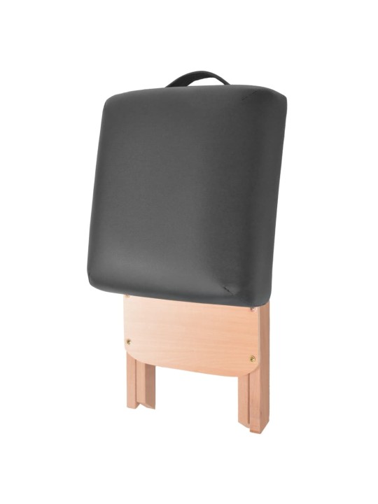 Skládací masážní stolička s 12 cm silným sedákem černá