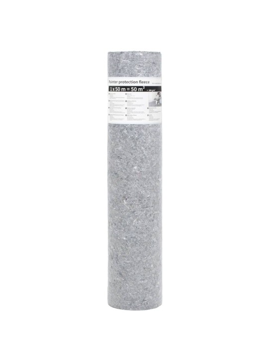 Protiskluzové folie, malířský fleece 2ks 50 m 280 g/m², šedá