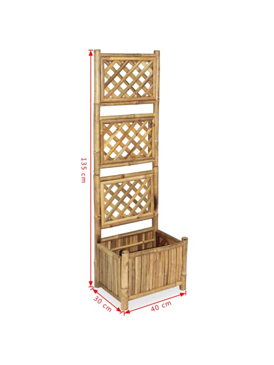 Vyvýšený záhon s treláží bambus 40 cm