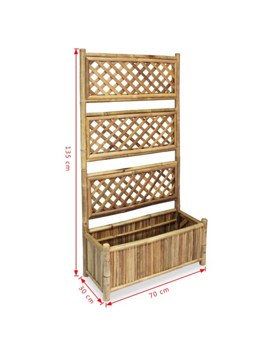Vyvýšený záhon s treláží bambus 70 cm