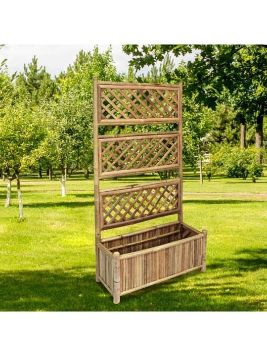 Vyvýšený záhon s treláží bambus 70 cm