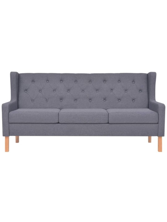 3místná pohovka textil šedá