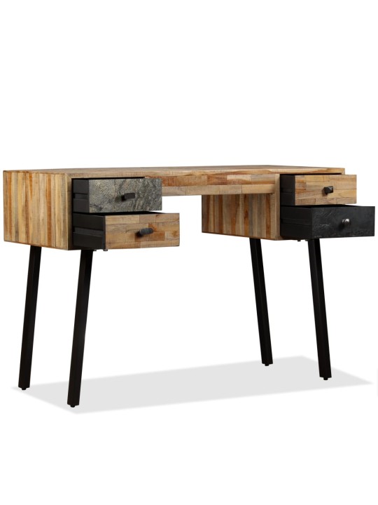 Psací stůl masivní recyklovaný teak 110 x 50 x 76 cm