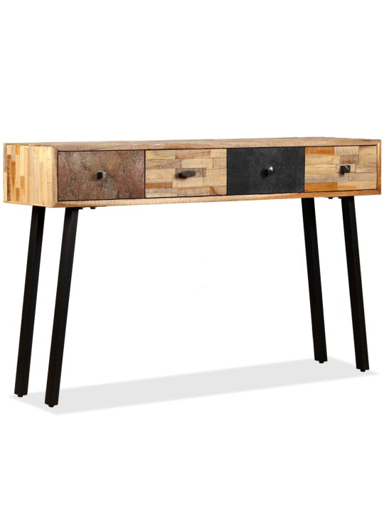 Konzolový stolek, masivní recyklovaný teak 120x30x76 cm