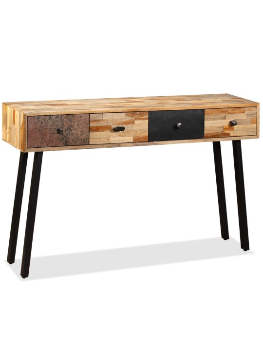 Konzolový stolek, masivní recyklovaný teak 120x30x76 cm