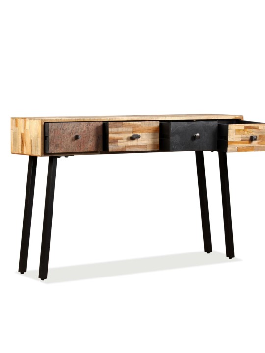 Konzolový stolek, masivní recyklovaný teak 120x30x76 cm