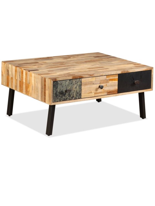 Konferenční stolek masivní recyklovaný teak 90 x 65 x 40 cm