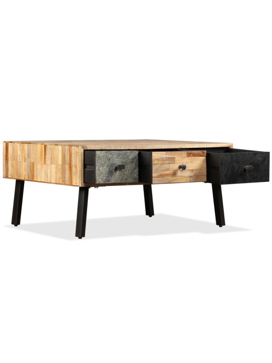 Konferenční stolek masivní recyklovaný teak 90 x 65 x 40 cm