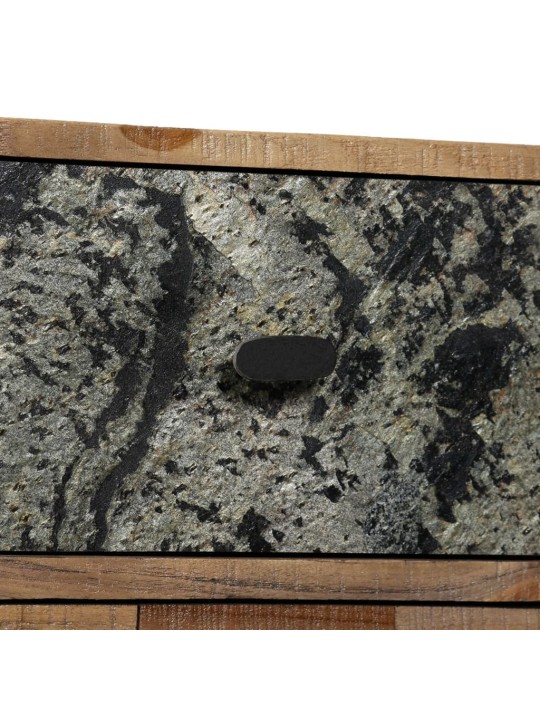 Boční skříňka s 6 zásuvkami recyklovaný teak 70 x 30 x 76 cm