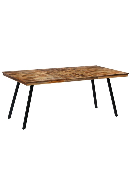 Jídelní stůl z recyklovaného teaku a oceli 180 x 90 x 76 cm
