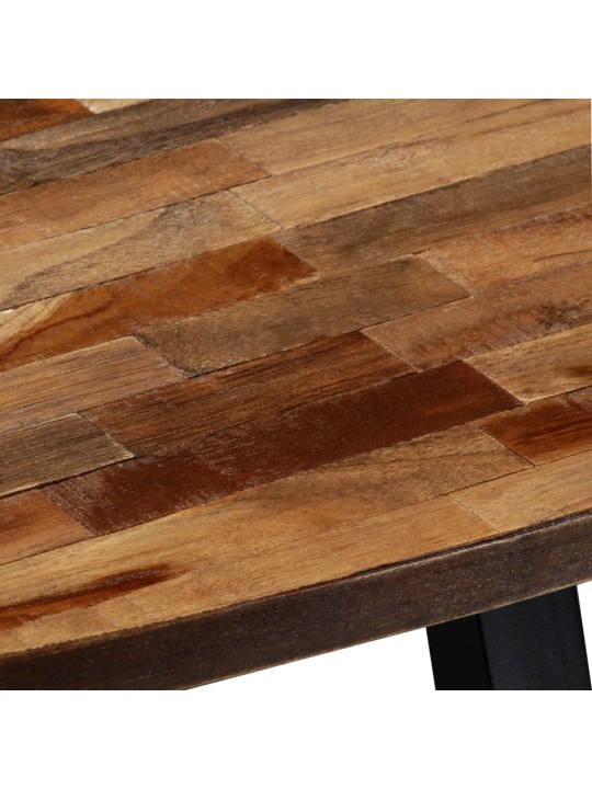 Konferenční stolek masivní recyklovaný teak oválný 120x60x30 cm