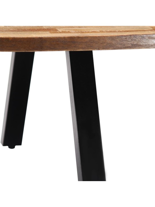 Konferenční stolek masivní recyklovaný teak oválný 120x60x30 cm