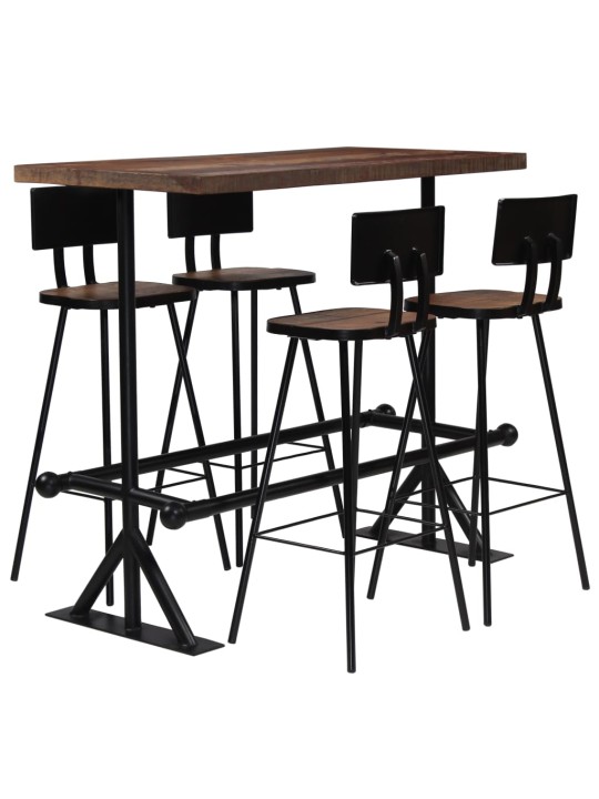 5dílný barový set masivní recyklované dřevo