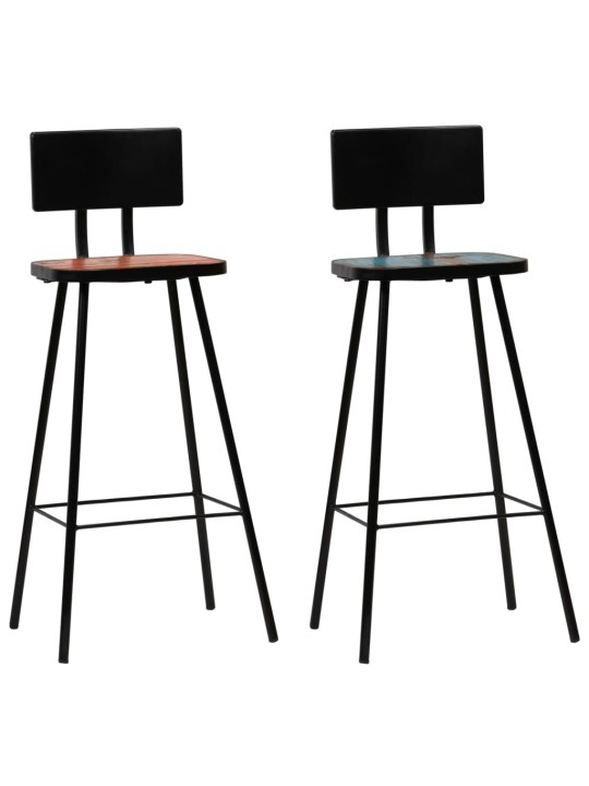 3dílný barový set masivní recyklované dřevo vícebarevný