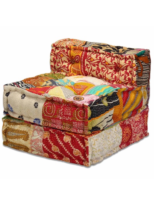 3místný modulární pouf patchwork textil