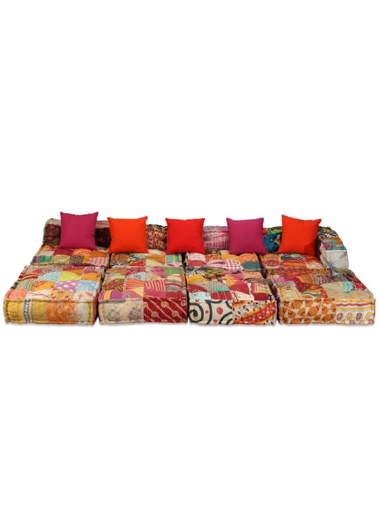 4místný modulární pouf patchwork textil