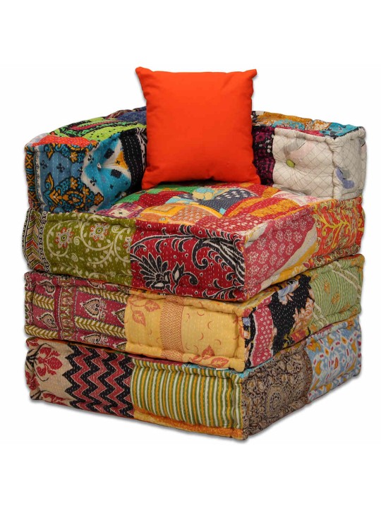 4místný modulární pouf patchwork textil
