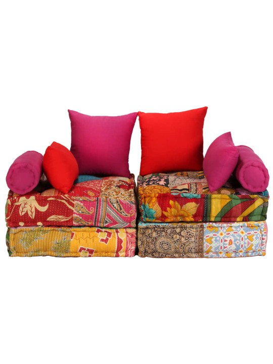 2místný modulární pouf patchwork textil