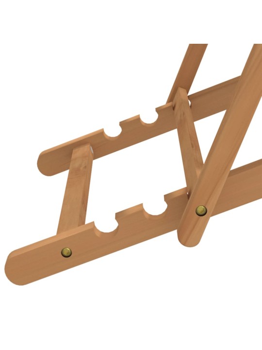 Kempingová židle teak 56 x 105 x 96 cm krémová