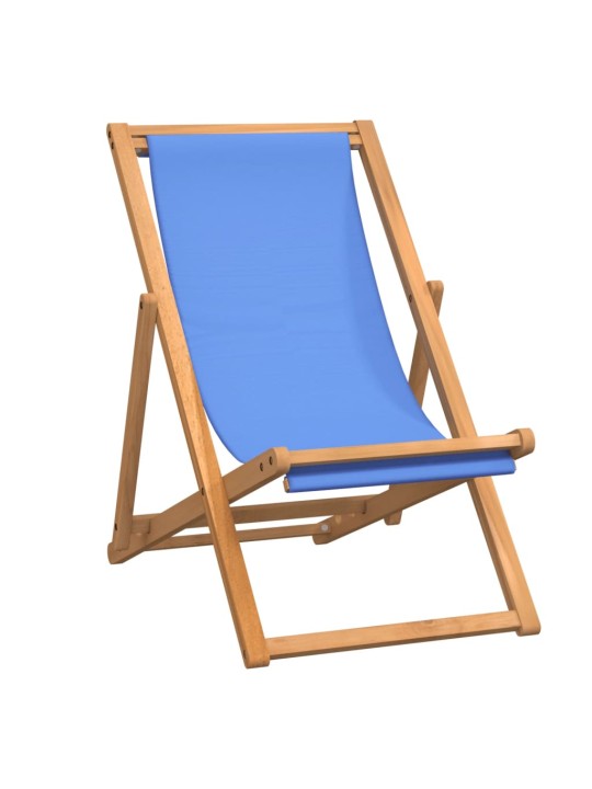 Kempingová židle teak 56 x 105 x 96 cm modrá