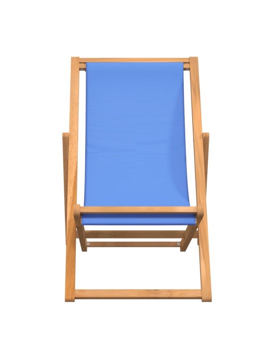 Kempingová židle teak 56 x 105 x 96 cm modrá