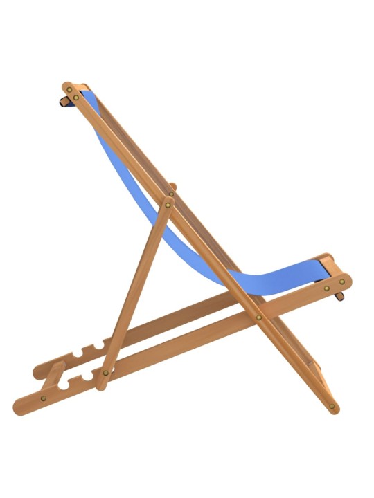 Kempingová židle teak 56 x 105 x 96 cm modrá